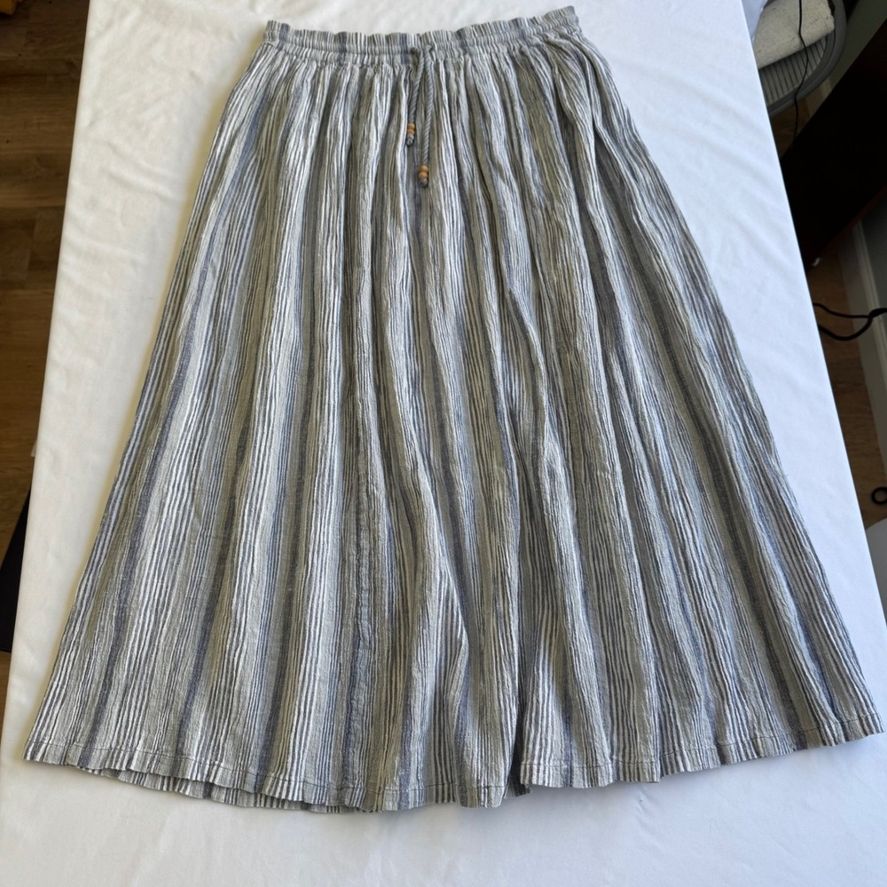 Hunt Club Broomstick Pleated Maxi Prairie Skirt Women's Medium P Cottagecore - Picture 6 of 7